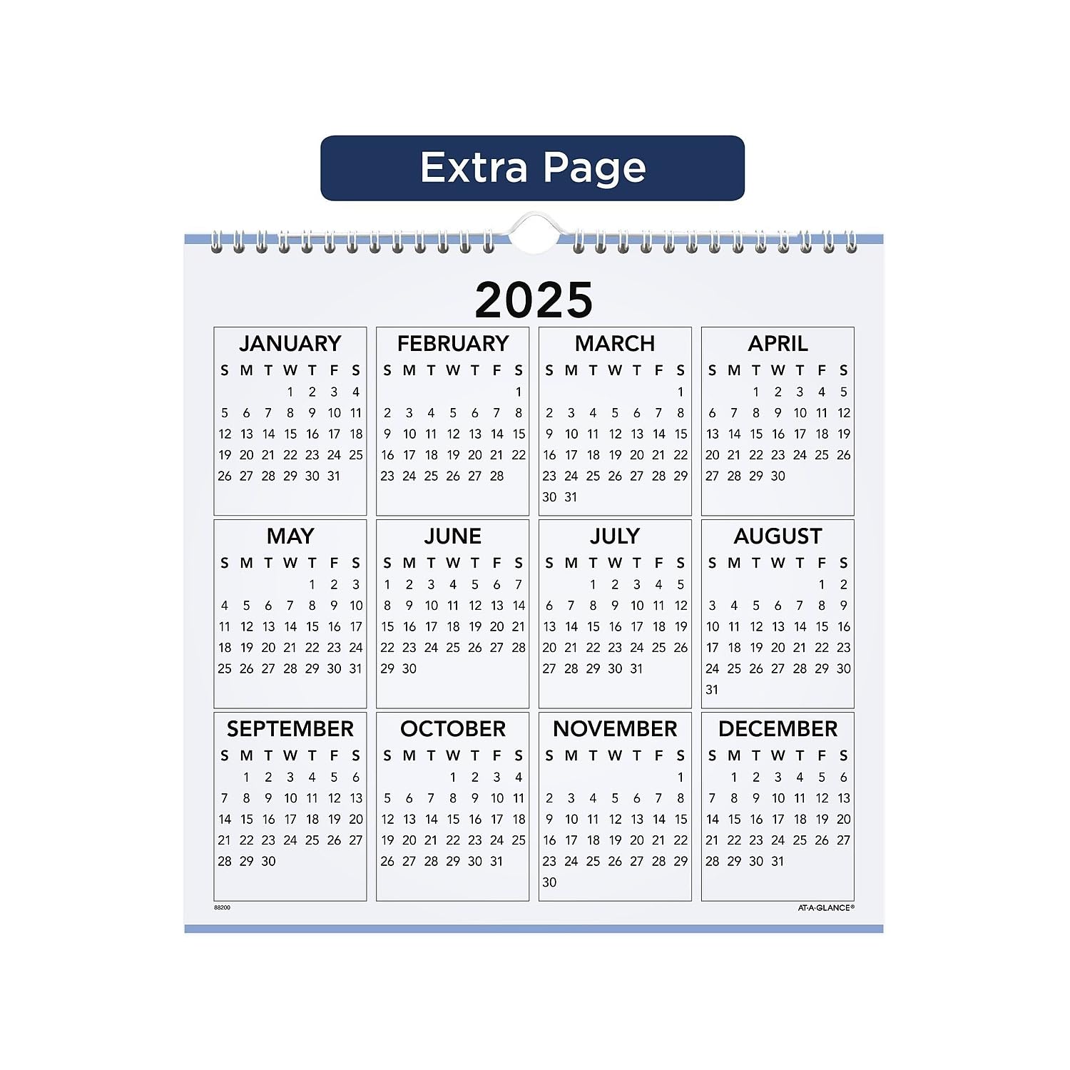 2024 AT-A-GLANCE Landscape 12-inch x 12-inch Monthly Wall Calendar (88200-24)