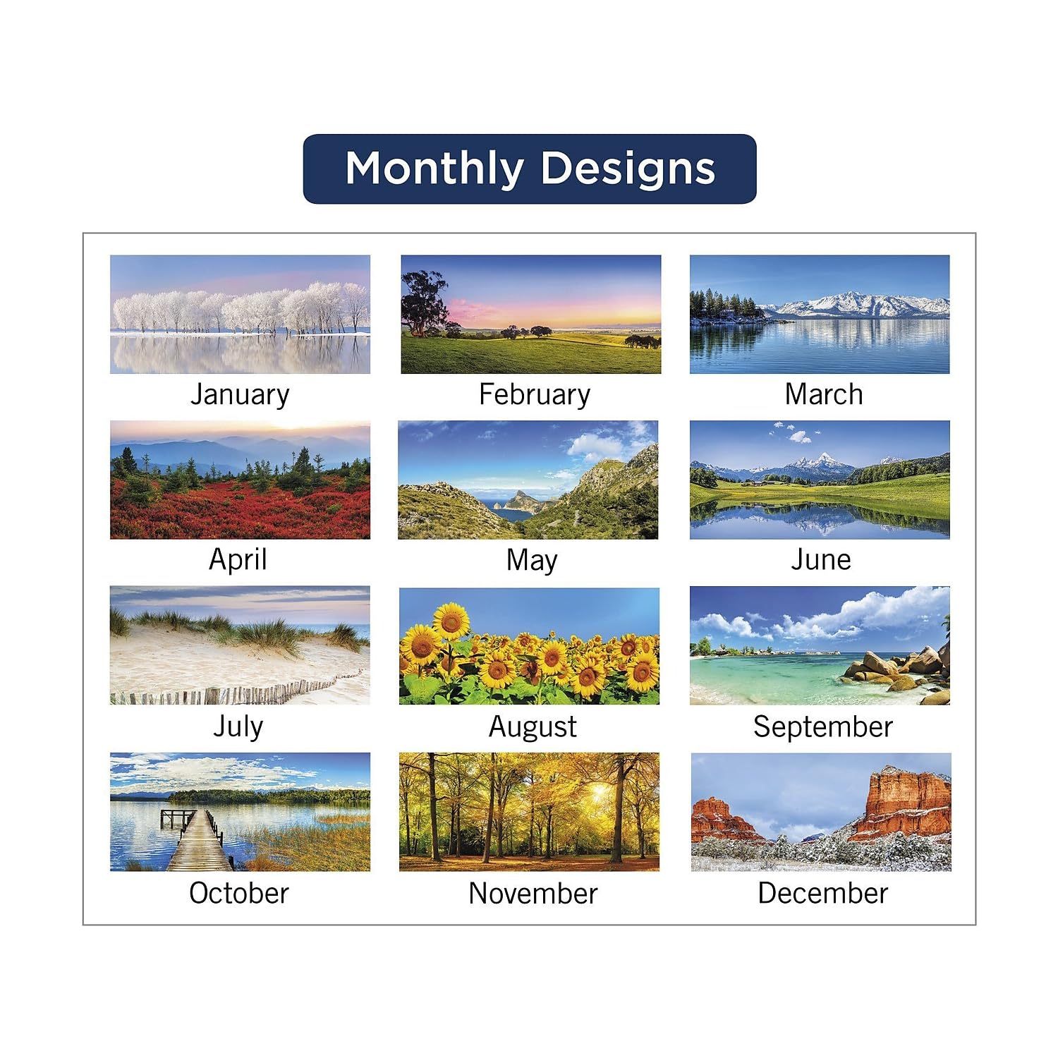 2024 AT-A-GLANCE Landscape 12-inch x 12-inch Monthly Wall Calendar (88200-24)