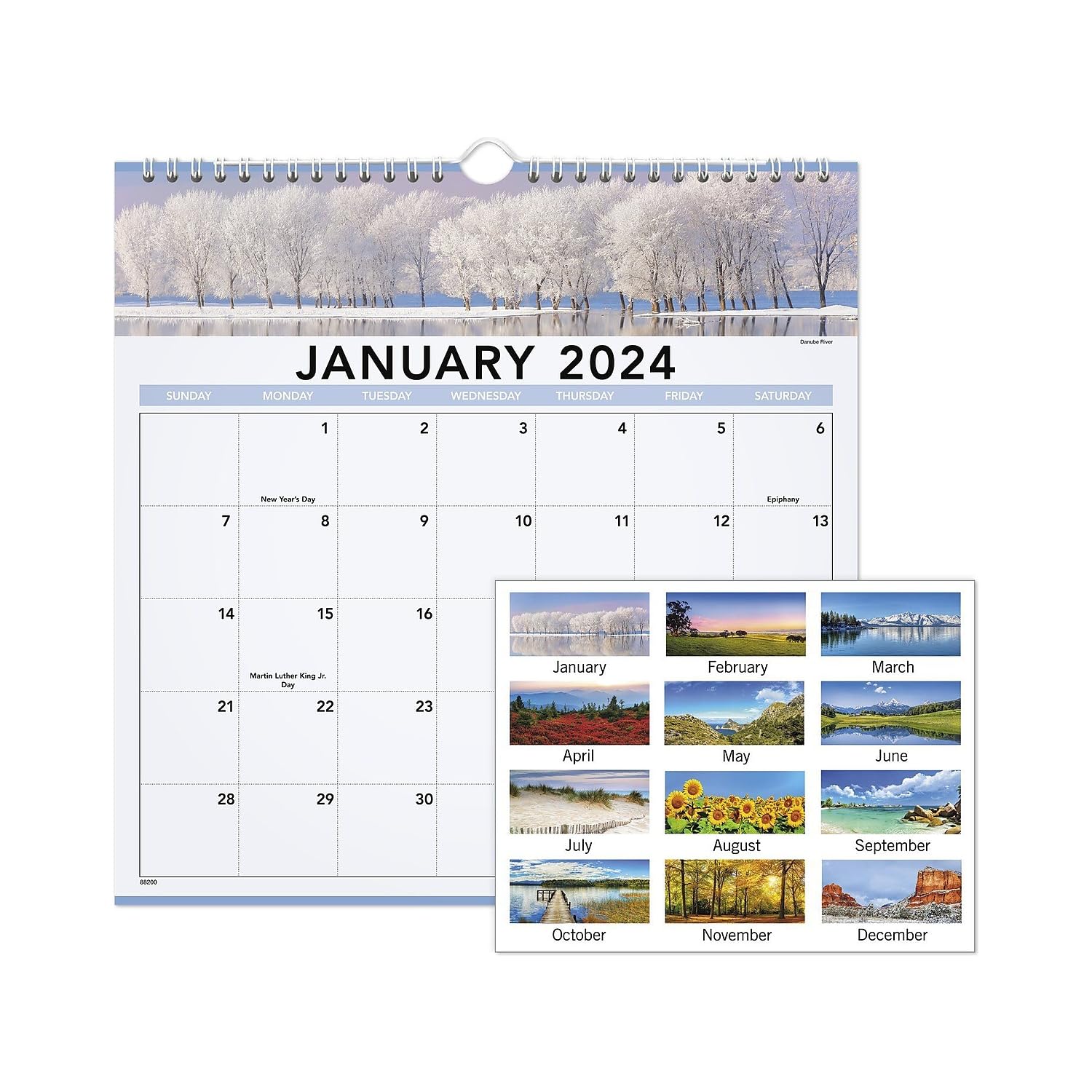 2024 AT-A-GLANCE Landscape 12-inch x 12-inch Monthly Wall Calendar (88200-24)