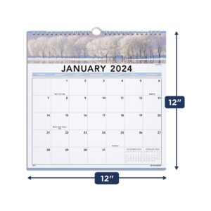 2024 AT-A-GLANCE Landscape 12-inch x 12-inch Monthly Wall Calendar (88200-24)