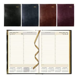 brownline 2024 executive daily planner, appointment book, 12 months, january to december, sewn binding, 10.75" x 7.75", trilingual, assorted colors (cbe514.asx-24)