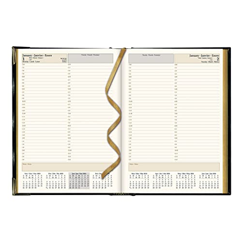 Brownline 2024 Executive Daily Planner, Appointment Book, 12 Months, January to December, Sewn Binding, 10.75" x 7.75", Trilingual, Assorted Colors (CBE514.ASX-24)