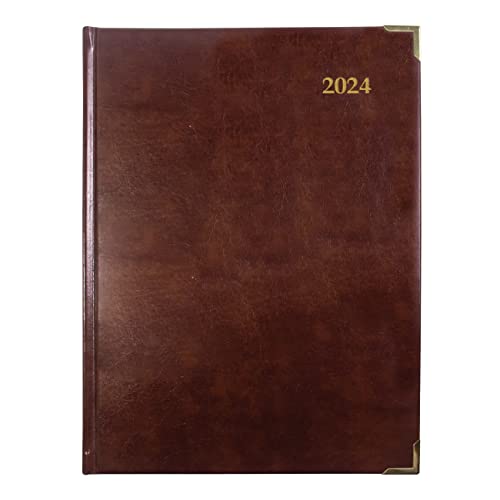 Brownline 2024 Executive Daily Planner, Appointment Book, 12 Months, January to December, Sewn Binding, 10.75" x 7.75", Trilingual, Assorted Colors (CBE514.ASX-24)