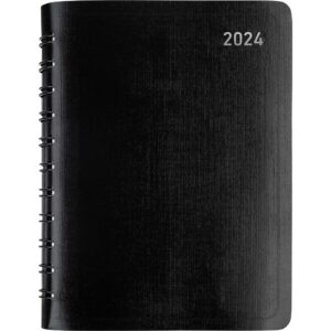 2024 office depot® brand weekly/monthly planner, 4" x 6", black, january to december 2024, od711500