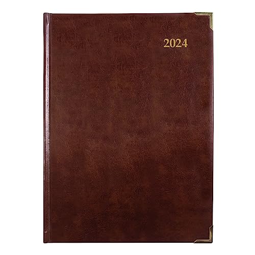 Brownline 2024 Executive Weekly Planner, Appointment Book, 12 Months, January to December, Sewn Binding, 10.75" x 7.75", Trilingual, Assorted Colors, 1 Count (CBE512.ASX-24)