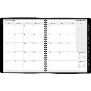 2024-2025 Office Depot® Brand 13-Month Monthly Planner, 7" x 9", Black, January 2024 to January 2025, OD711100