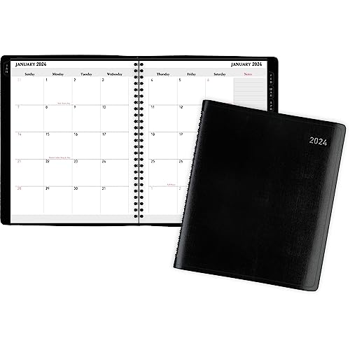 2024-2025 Office Depot® Brand 13-Month Monthly Planner, 7" x 9", Black, January 2024 to January 2025, OD711100