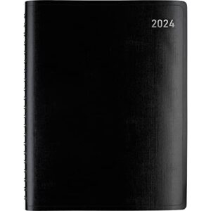 2024 office depot® brand weekly/monthly planner, 8" x 11", black, january to december 2024, od710800