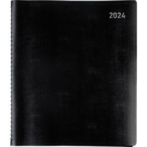 2024 office depot® brand monthly planner, 9" x 11", black, january to december 2024, od710600