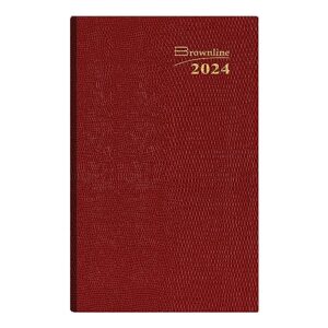 Brownline 2024 Traditional Weekly Pocket Planner, Appointment Book, 12 Months, January to December, Perfect Binding, 4.75" x 3", Assorted Colors (CB303.ASX-24)