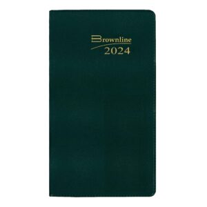 Brownline 2024 Essential Monthly Two-Year Pocket Planner, January 2024 to December 2025, Stitched Binding, 6.5" x 3.5", Assorted Colors (CA24.AST-24)