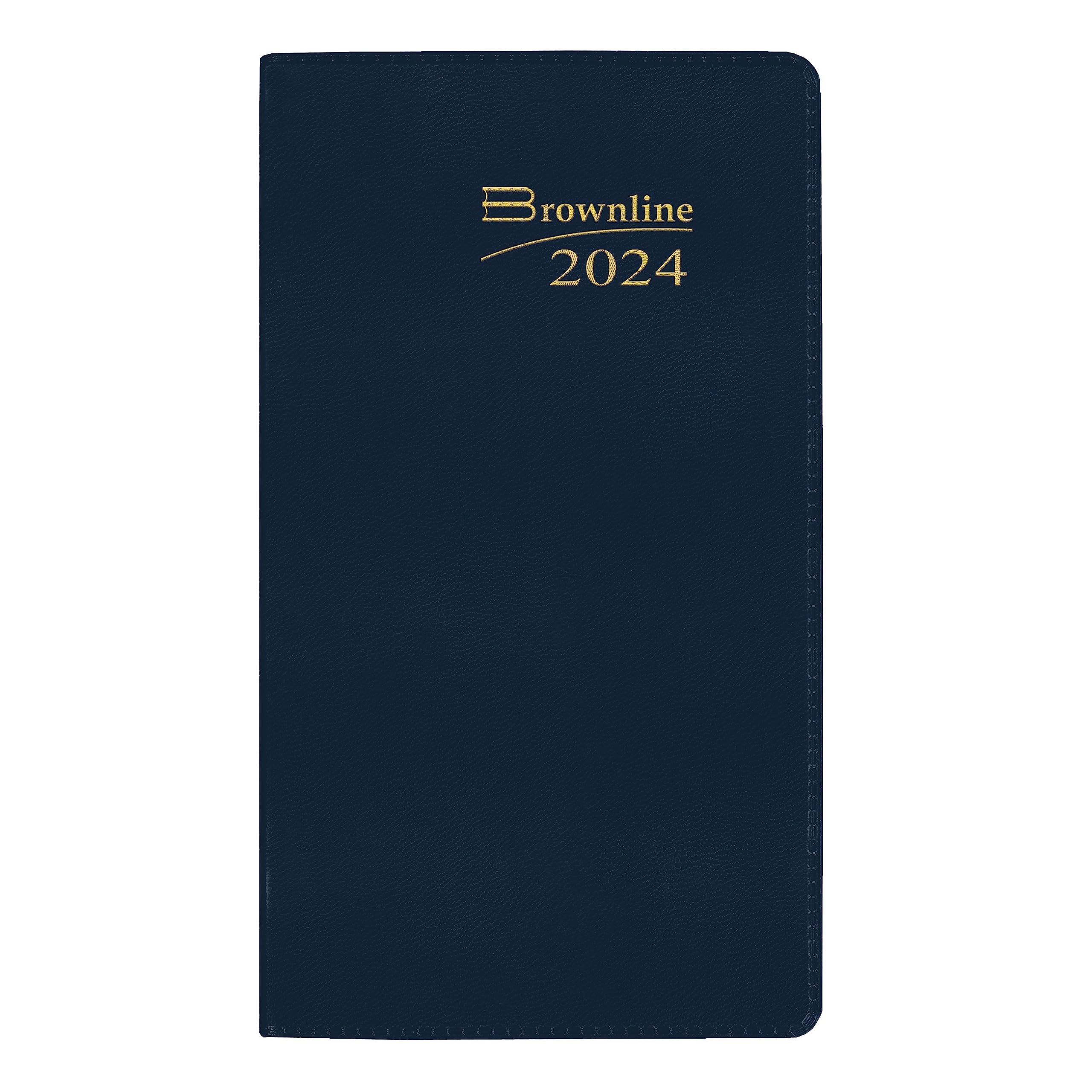 Brownline 2024 Essential Monthly Two-Year Pocket Planner, January 2024 to December 2025, Stitched Binding, 6.5" x 3.5", Assorted Colors (CA24.AST-24)