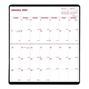 Brownline 2024 Essential Monthly Two-Year Pocket Planner, January 2024 to December 2025, Stitched Binding, 6.5" x 3.5", Assorted Colors (CA24.AST-24)