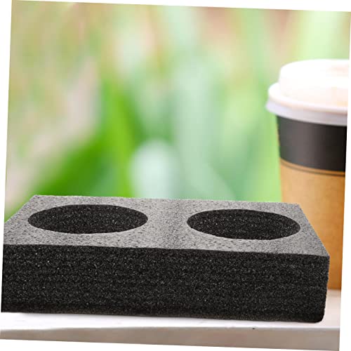 GARVALON 2pcs Takeaway Cup Holder Outdoor Tray Foam Coffee Cups Sofa Outdoor Floating Drink Holder for Pool Disposable Coffee Tray Pool Drink Floats Disposable Packing Tray Takeout Holder