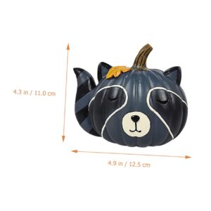 CAXUSD Pumpkin Raccoon Ornament Dinning Table Decor Home Decoration Home Decorations Pumpkin Statue Animal Statue Fake Halloween Pumpkins Pumpkin Raccoon Figurine Pumpkin Raccoon Statue