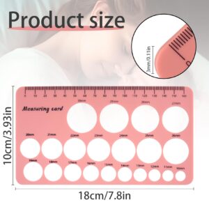 Nipple Rulers for Flange Sizing, 4pcs Silicone Nipple Flange Measuring Tool for Breast Pump Flange Size, Breast Pump Shield Nipple Sizing Measurement Tool for Flanges, Including 2 Flange Rulers