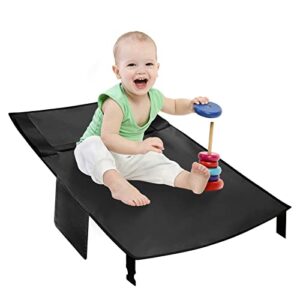 Airplane Footrest for Kids, Airplane Seat Extender for Kids with Anti-Slip Design, Portable Toddler Travel Bed, Foot Rest Hammock for Flights, Kids Travel Bed Airplane for Plane Kid(Black)