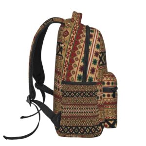 Juoritu Western Aztec Geometry Backpacks, Laptop Backpacks for Travel Work Gifts, Lightweight Bookbags for Men and Women
