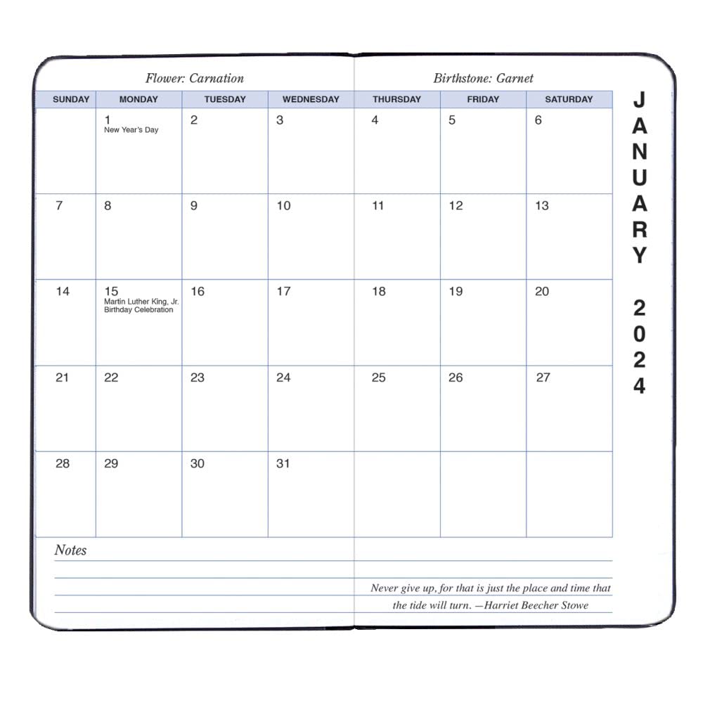 Payne Publishing, Black Monthly 2024 Pocket Planner