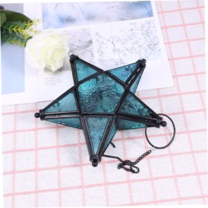 CAXUSD Star Decor Taper Candle Home Decorations Aroma Burner Stand Decorative Candle Holder Tea Light Lantern Star Decorations Wedding Decorations Pentagram Hanging Ornament Candlestick