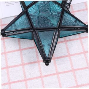 CAXUSD Star Decor Taper Candle Home Decorations Aroma Burner Stand Decorative Candle Holder Tea Light Lantern Star Decorations Wedding Decorations Pentagram Hanging Ornament Candlestick