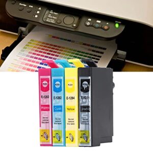 YEmirth 4Pcs Printer Cartridge BK C M Y Clear Fadeless Print Cartridge with Ink for Stylus S22 SX125 SX130 SX230