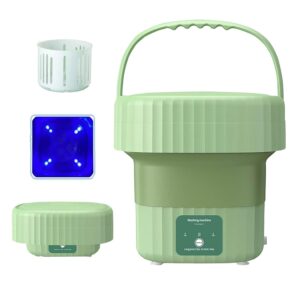 foldable mini washing machine,small washing machine for underwear,laundry, camping, rv, travel, underwear, socks, baby clothes lightweight and easy to carry (abs-green) touch key