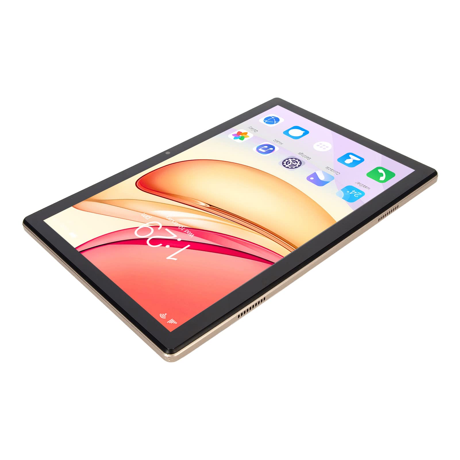 GLOGLOW Tablet, HD 10.1in Tablet 100‑240V 5.0 for School (Gold)