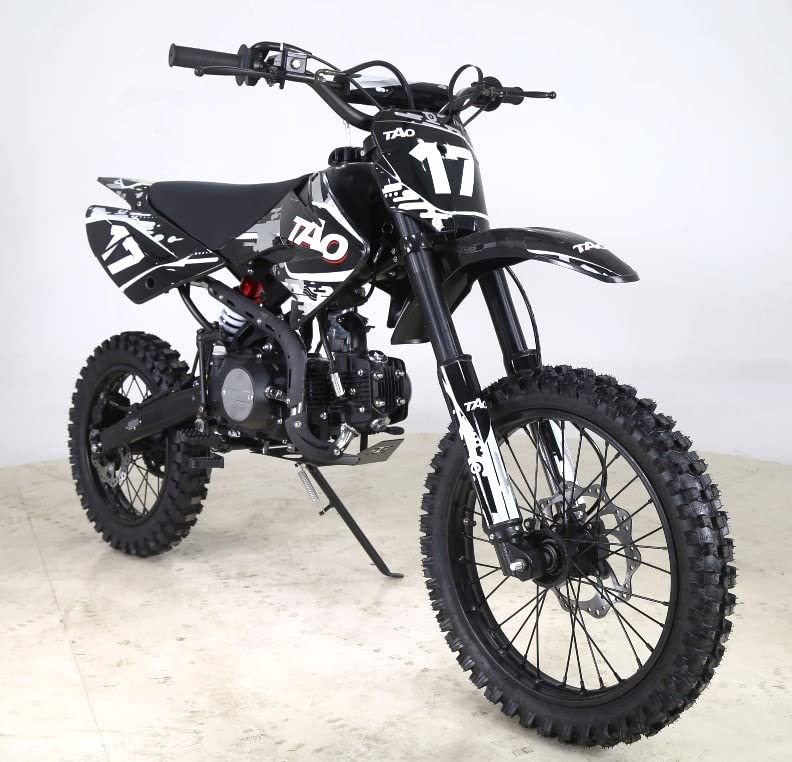 HHH TAO TAO 125cc DB-17 Adult Youth Kids Gas Dirtbike Pit Bike 17/14 inch Wheel (Black Color)