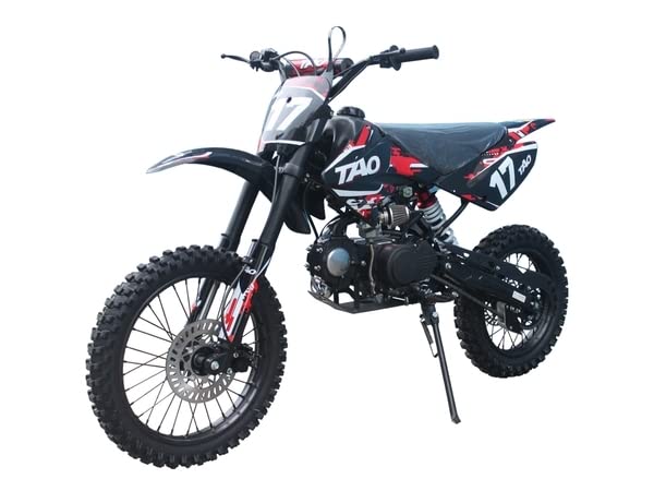 HHH TAO TAO 125cc DB-17 Adult Youth Kids Gas Dirtbike Pit Bike 17/14 inch Wheel (Black Color)