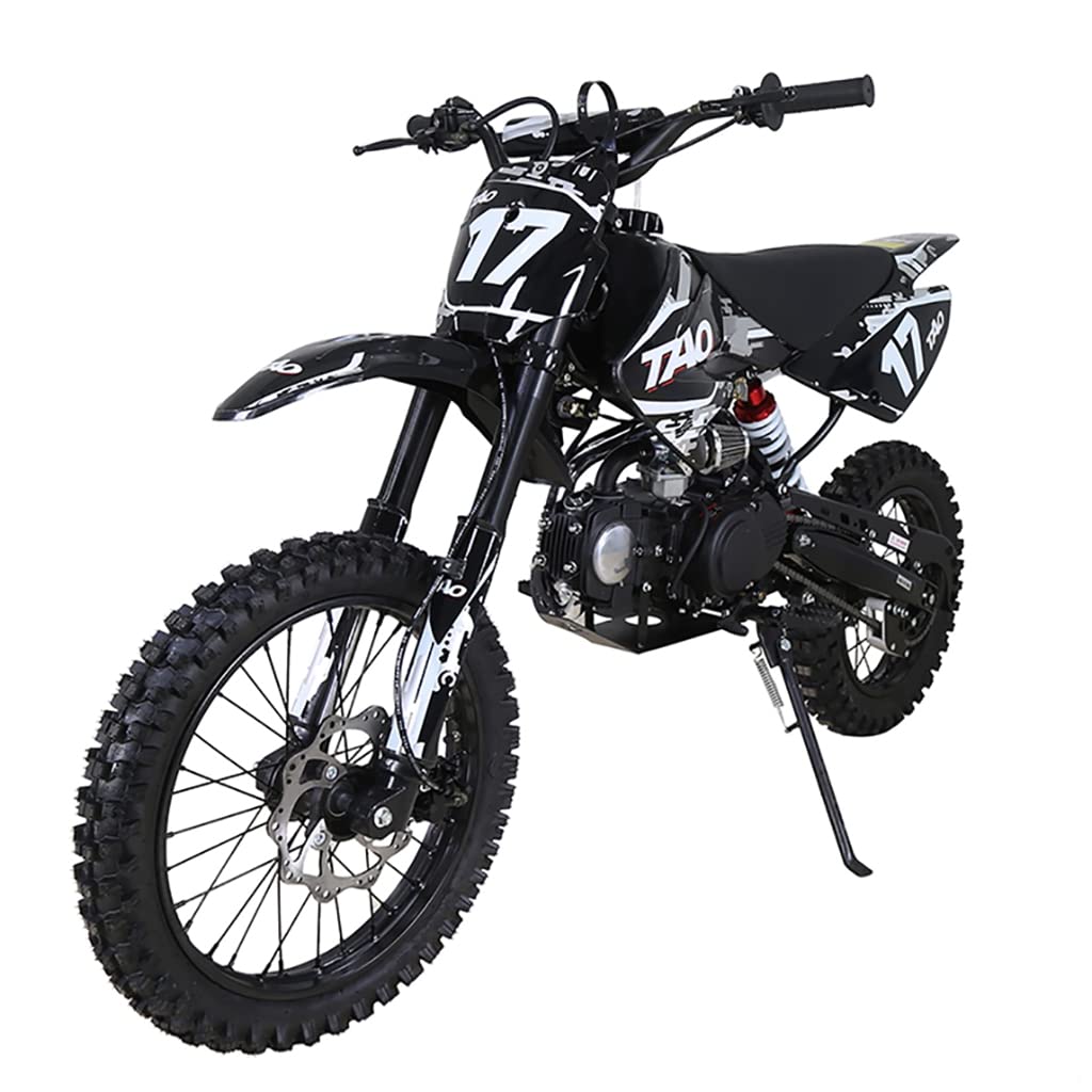 HHH TAO TAO 125cc DB-17 Adult Youth Kids Gas Dirtbike Pit Bike 17/14 inch Wheel (Black Color)