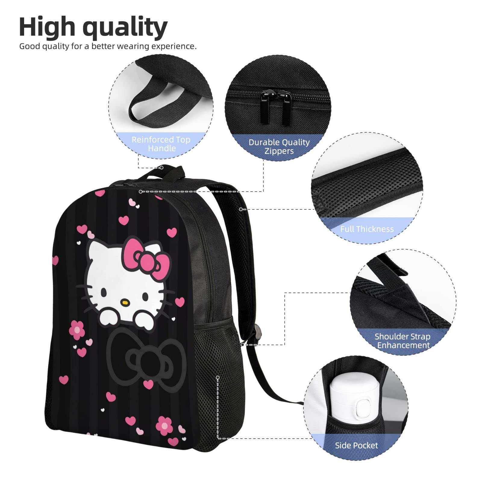 Mekirto Cute Kitty Backpacks Rucksack Animals High Capacity Bags Travel