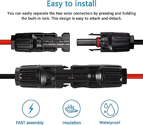 CERRXIAN 9.8FT/3M 12AWG Solar Panel Connector to XT60i Female Solar Panel Power Cable for Solar Panel,RV Portable Power Station,Portable Power Station,Lipo Battery