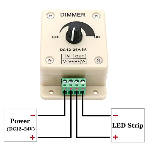 12V-24V LED Dimmer Switch, LED Strip Light Lamp LED Dimmer Switch