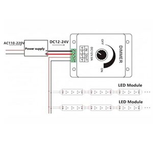 12V-24V LED Dimmer Switch, LED Strip Light Lamp LED Dimmer Switch