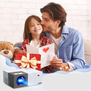 yowhick native full hd projector, outdoor portable video projector support 4k, home theater movie projector