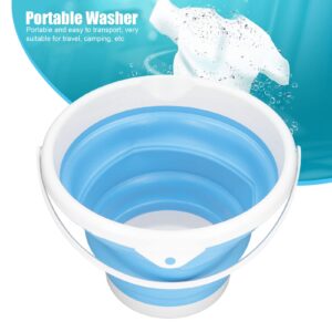10L Portable Ultrasonic Turbine Washing Machine - Folding Bucket Design, USB Powered for Travel and Camping - Compact and Convenient Portable Washer for Laundry