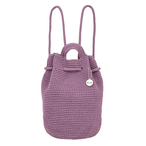 The Sak Small Dylan Backpack in Crochet, Adjustable Backstrap, Heather