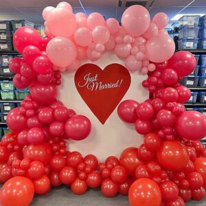 140Pcs Pastel Pink Balloons Baby Pink Balloon Garland Arch Kit 5/10/12/18 Inch Latex Pink Balloons Different Sizes as Gender Reveal Baby Shower Birthday Wedding Valentine's Day Party Decorations