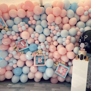 140Pcs Pastel Pink Balloons Baby Pink Balloon Garland Arch Kit 5/10/12/18 Inch Latex Pink Balloons Different Sizes as Gender Reveal Baby Shower Birthday Wedding Valentine's Day Party Decorations