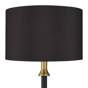 Possini Euro Design Possini Euro Burbank 70" Tall Floor Lamp with Black Shade and Dimmer