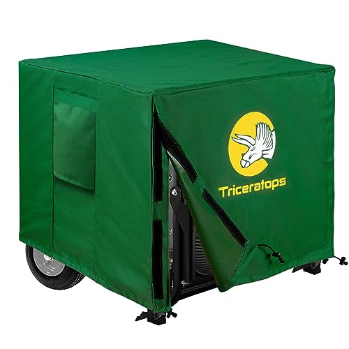 Triceratops Waterproof 600D Oxford Generator Cover 32 x 24 x 24 inch, Outdoor Weather/Fade Resistant Generator Covers for Universal Portable Generators 5000-10000 Watt, Green