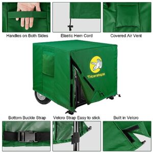 Triceratops Waterproof 600D Oxford Generator Cover 32 x 24 x 24 inch, Outdoor Weather/Fade Resistant Generator Covers for Universal Portable Generators 5000-10000 Watt, Green