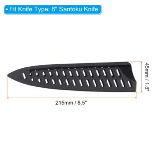 PATIKIL PP Safety Knife Cover Sleeves for 8" Chef Knife, 5 Pack Knives Edge Guard Blade Protector Universal Knife Sheath Portable for Kitchen, Black