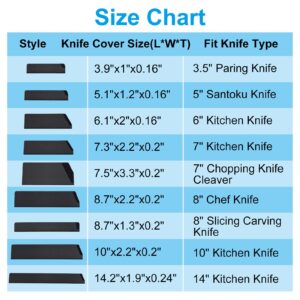 PATIKIL ABS Knife Cover Sleeves for 8" Chef Knife, Knives Edge Guard Blade Protector Universal Knife Sheath for Home Kitchen, Black