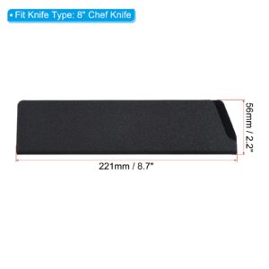 PATIKIL ABS Knife Cover Sleeves for 8" Chef Knife, Knives Edge Guard Blade Protector Universal Knife Sheath for Home Kitchen, Black