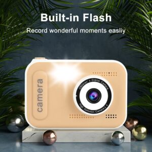 Namolit 1080P Mini Kids Digital Camera Digital Video Camera for Kids Dual Lens 2.4 Inch IPS Screen Built-in Battery Cute Photo Frames Interesting Games with Neck Strap Birthday
