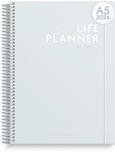 burde planner 2024 | daily & weekly planner | life planner to do | elastic band closure, hardcover | planner 2024 | organized living | december 18, 2023 to january 5, 2025