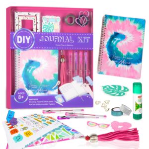 bonworl diy journal kit, birthday idea gifts for girls ages of 8 9 10 11 12 13 years old and up, fashion toys for girls, 8-13 year old girl art & crafts gifts, scrapbook and journal set