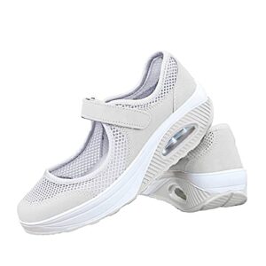 unybwonn nurse shoes flexible shoes walking shoes casual working shoes breathable vamp top protection shoes white 9